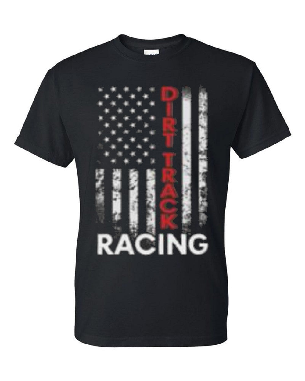 Dirt track racing us flag Men's t-shirt - Premium t-shirt from MyDesigns - Just $19.95! Shop now at Lees Krazy Teez