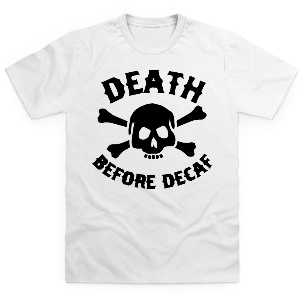 Death Before Decaf Men's awesome T Shirt - Premium t-shirt from MyDesigns - Just $19.95! Shop now at Lees Krazy Teez