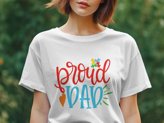 Proud Dad Daughter Women's awesome tee - Premium t-shirt from MyDesigns - Just $19.95! Shop now at Lees Krazy Teez