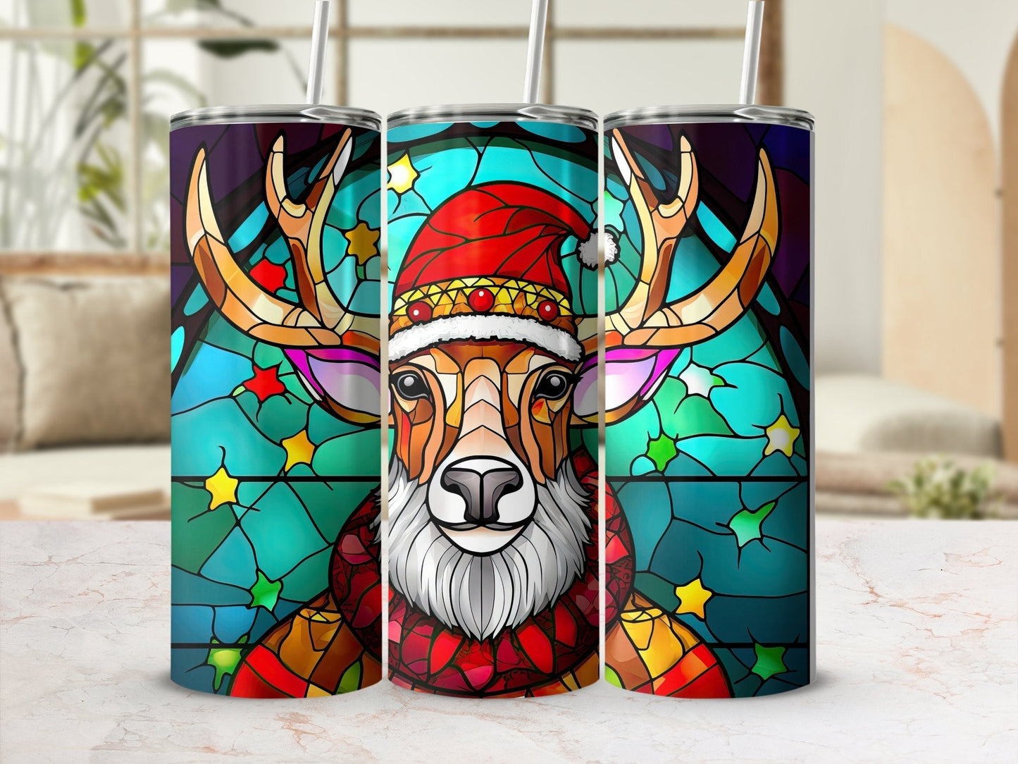 Reindeer skinny awesome 20oz skinny sublimation tumbler - Premium tumbler from MyDesigns - Just $29.95! Shop now at Lees Krazy Teez