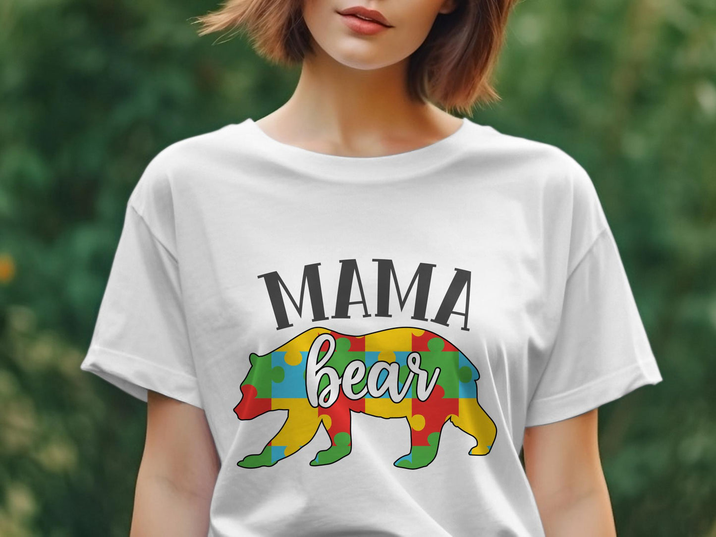 mama bear Autism Women's Ladies t-shirt - Premium t-shirt from MyDesigns - Just $19.95! Shop now at Lees Krazy Teez