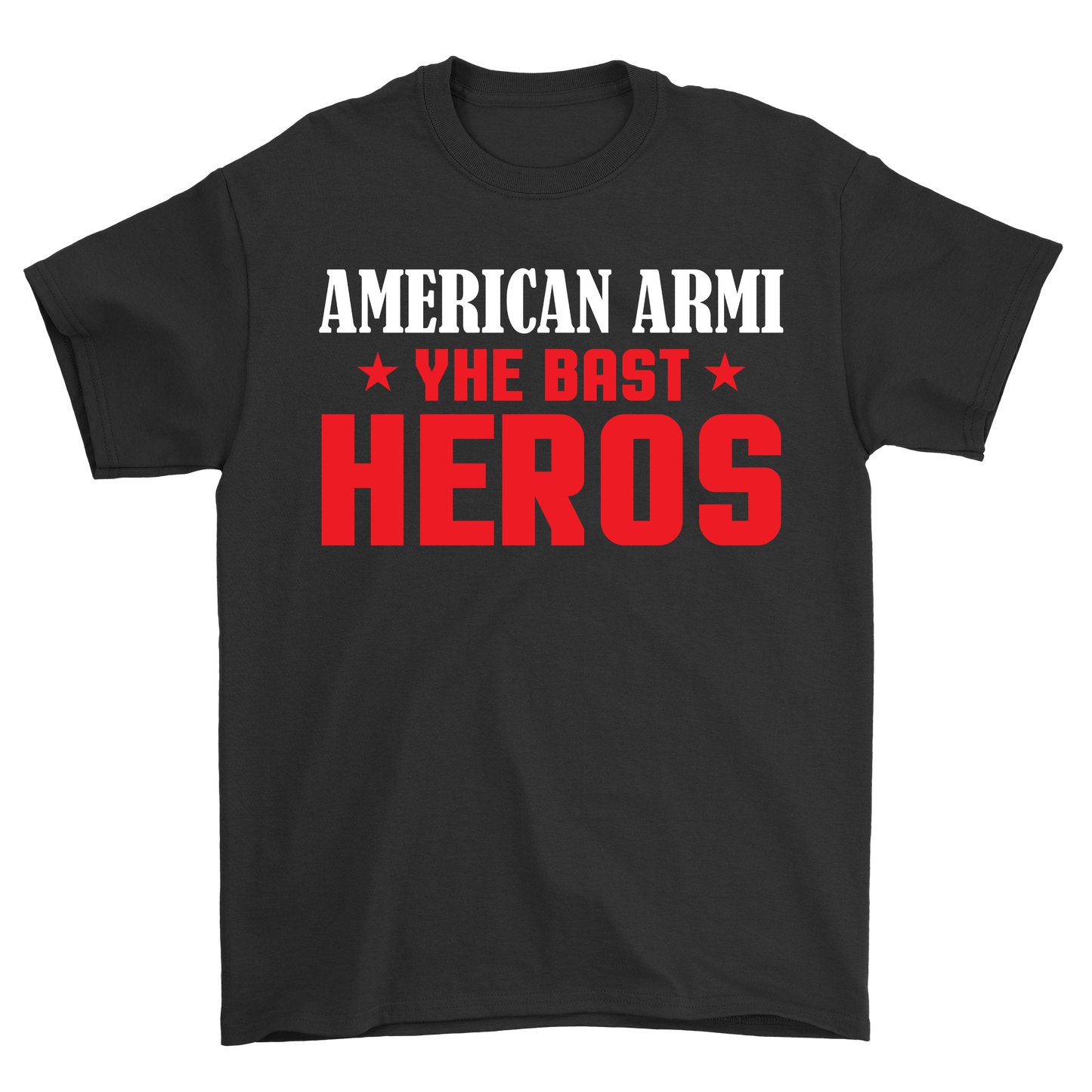 American armi yhe bast heros t-shirt - Premium t-shirt from MyDesigns - Just $21.95! Shop now at Lees Krazy Teez