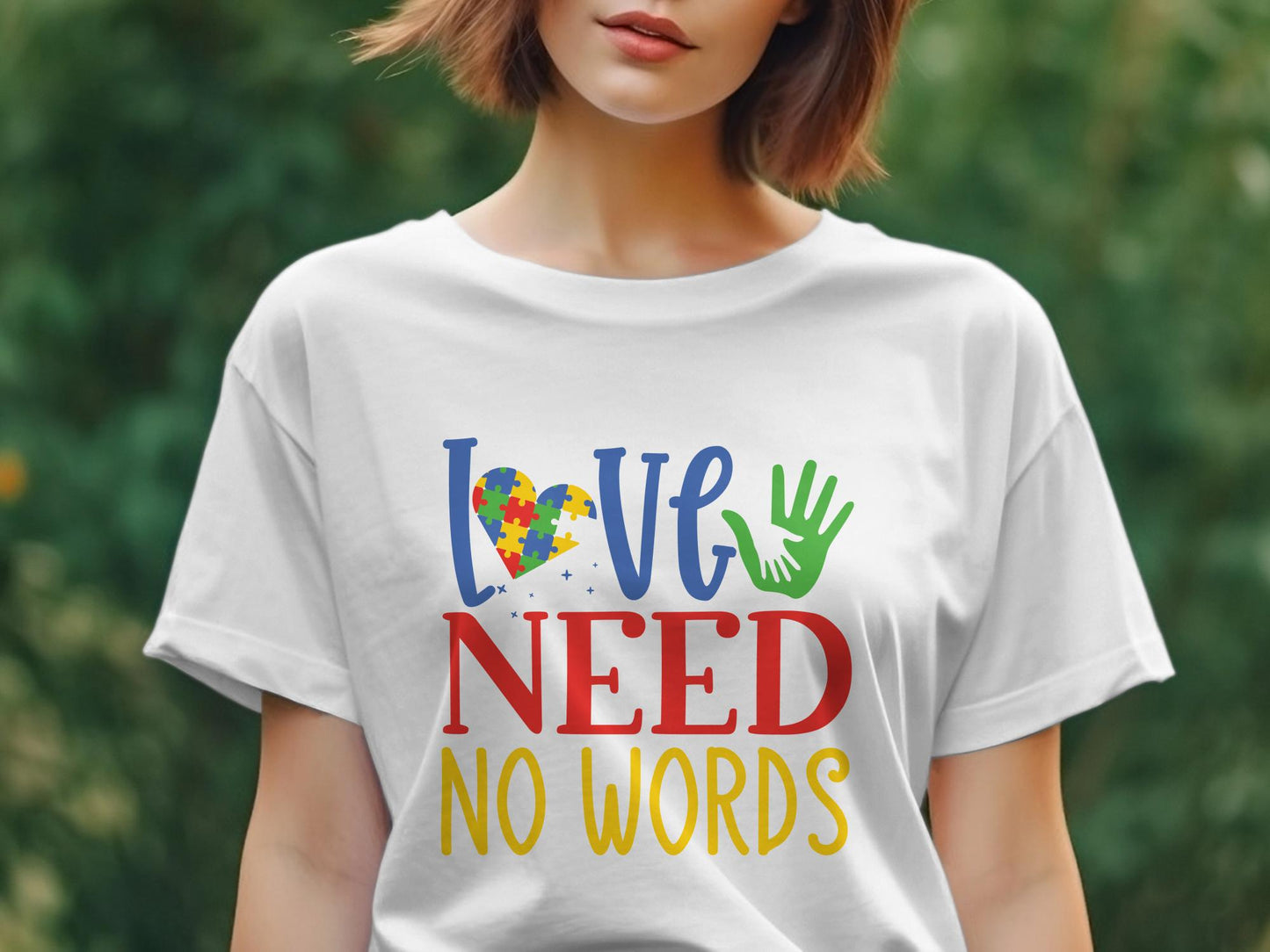 love need no words Women's tee shirt - Premium t-shirt from MyDesigns - Just $19.95! Shop now at Lees Krazy Teez