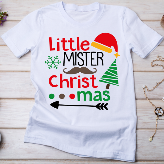 Little mister Christmas unisex holiday t-shirt, perfect for the holidays - Premium t-shirt from MyDesigns - Just $21! Shop now at Lees Krazy Teez