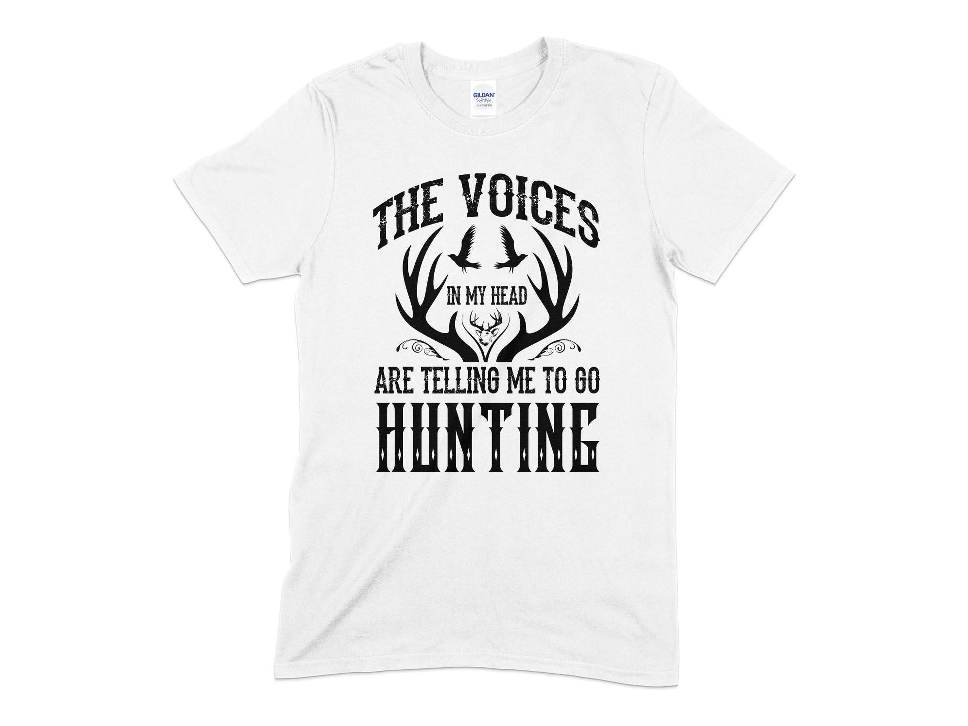 The voices in my head are telling me to go hunting - Premium t-shirt from MyDesigns - Just $19.95! Shop now at Lees Krazy Teez
