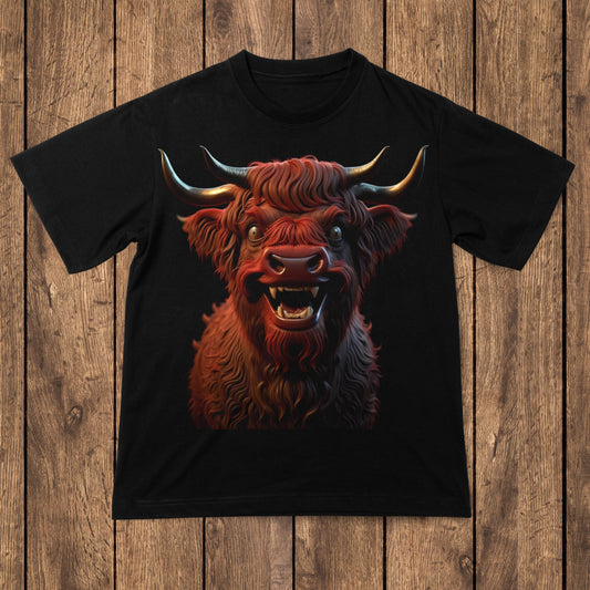 Evil highland cow scary Halloween Men's t-shirt - Premium t-shirt from Lees Krazy Teez - Just $19.95! Shop now at Lees Krazy Teez