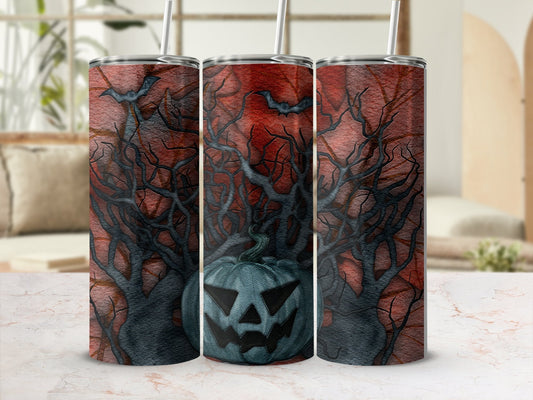 Rotton pumpkin halloween skinny sublimation tumbler - Premium tumbler from MyDesigns - Just $29.95! Shop now at Lees Krazy Teez