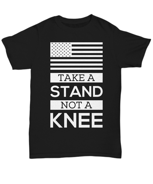 Take A Stand, Not A Knee Patriot Men's t-shirt - Premium t-shirt from MyDesigns - Just $16.95! Shop now at Lees Krazy Teez