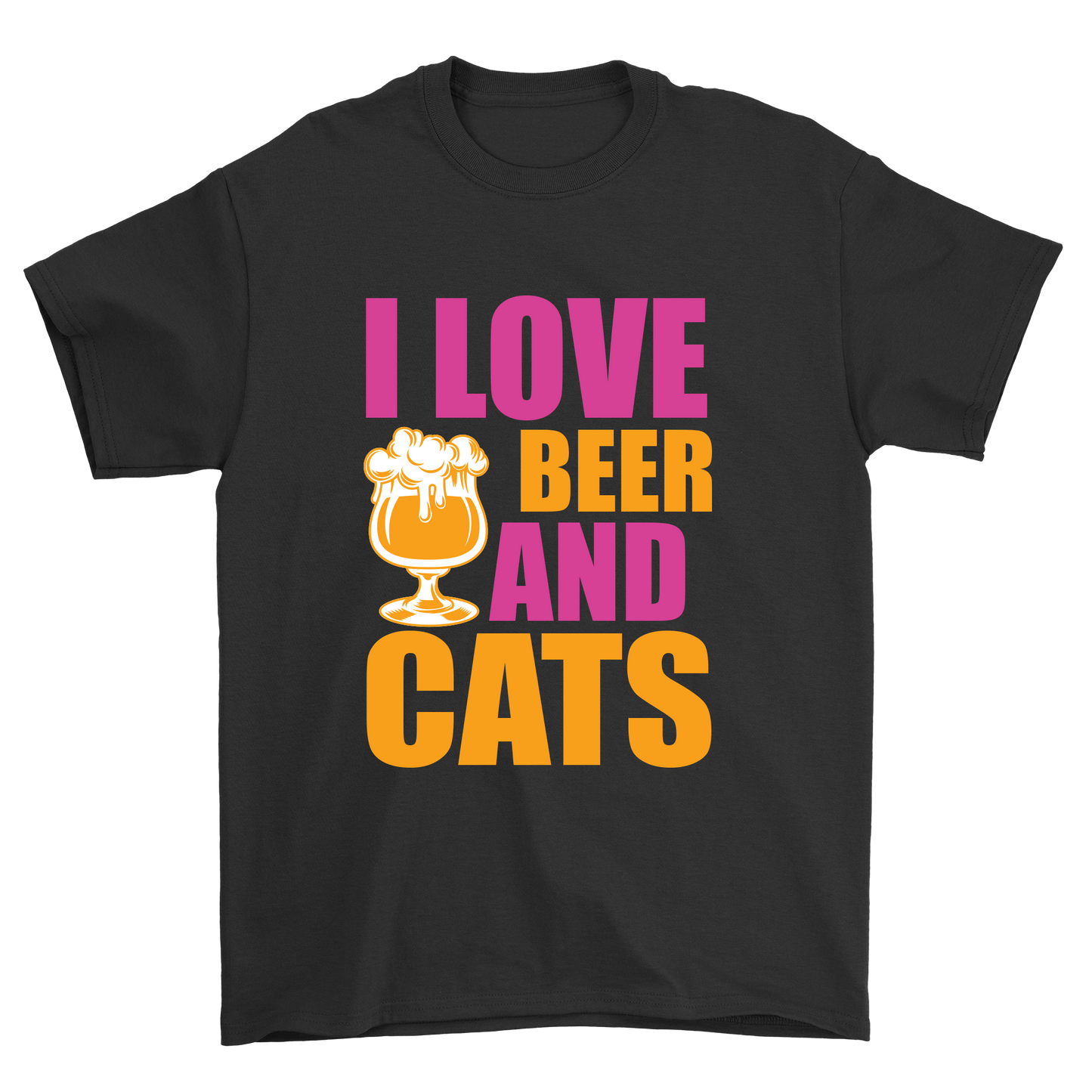 I Love Beer And Catss - Premium t-shirt from MyDesigns - Just $19.95! Shop now at Lees Krazy Teez