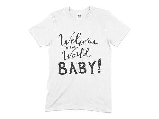 Welcome to the world baby t-shirt - Premium t-shirt from MyDesigns - Just $19.95! Shop now at Lees Krazy Teez