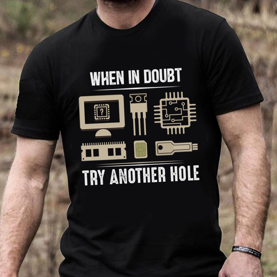 When in doubt try another hole Men's t-shirt - Premium t-shirt from MyDesigns - Just $21.95! Shop now at Lees Krazy Teez