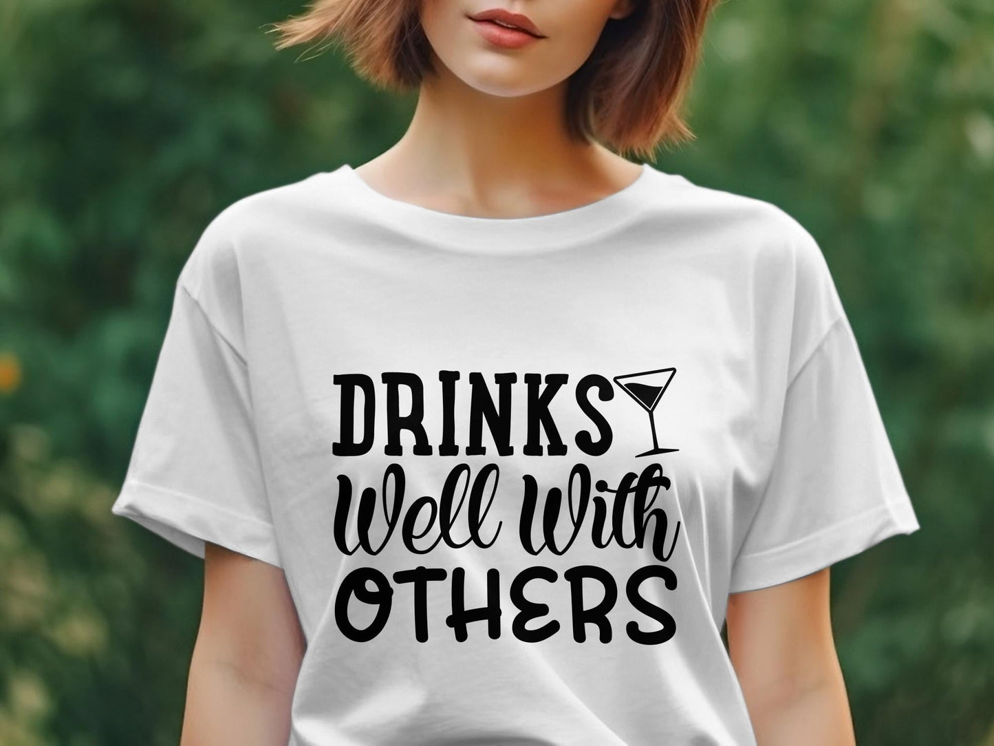 drinks well with others Women's Ladies t-shirt - Premium t-shirt from MyDesigns - Just $19.95! Shop now at Lees Krazy Teez