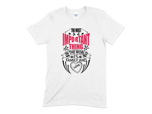 The most important thing in the world is famiily and love t-shirt - Premium t-shirt from MyDesigns - Just $19.95! Shop now at Lees Krazy Teez