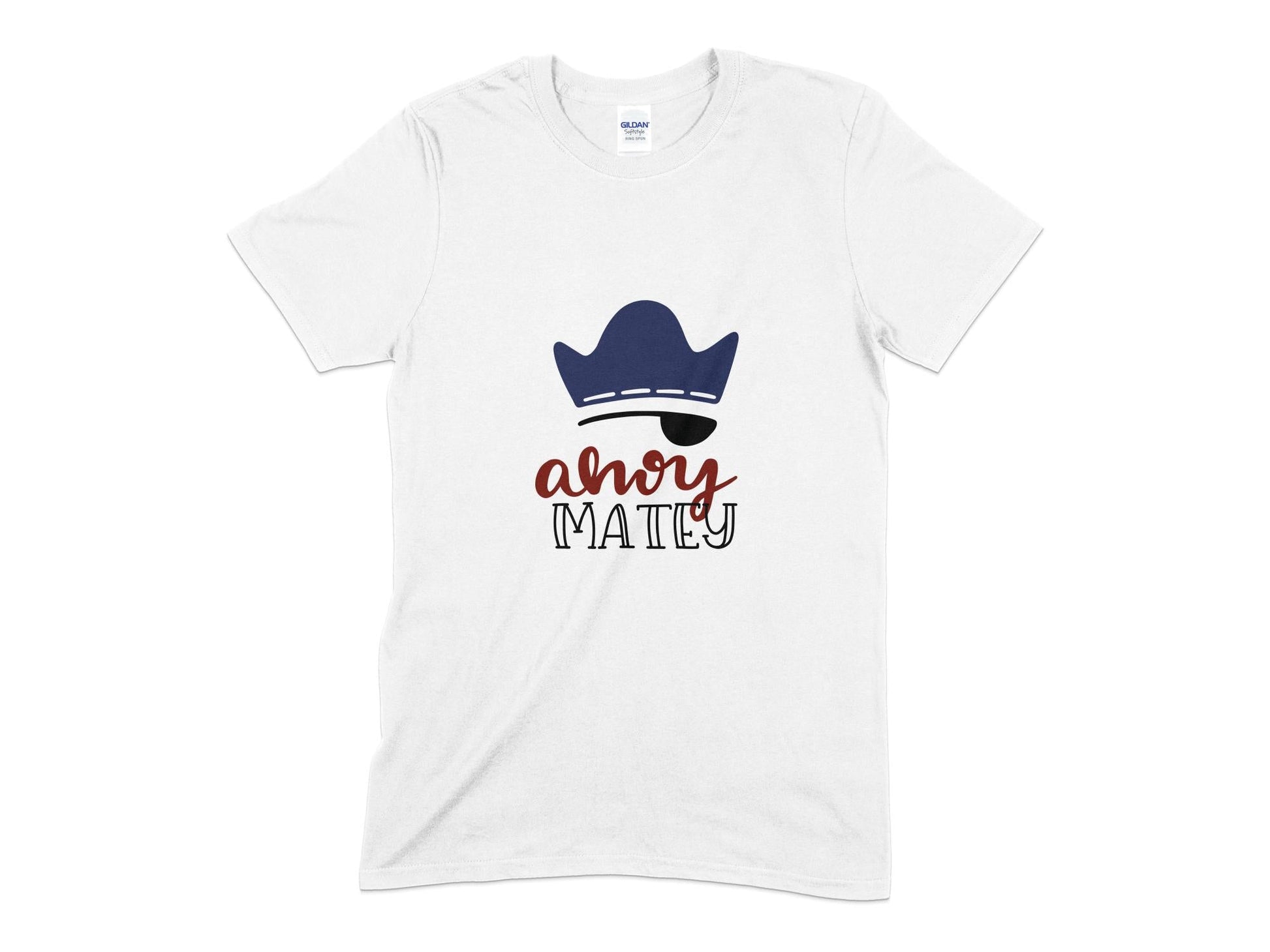 Ahoy matey funny pirate Mens womens unisex t-shirt - Premium t-shirt from MyDesigns - Just $19.95! Shop now at Lees Krazy Teez