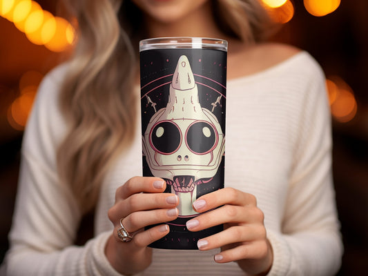 3d Alien in space weird 20oz skinny tumbler - Premium tumbler from MyDesigns - Just $29.95! Shop now at Lees Krazy Teez