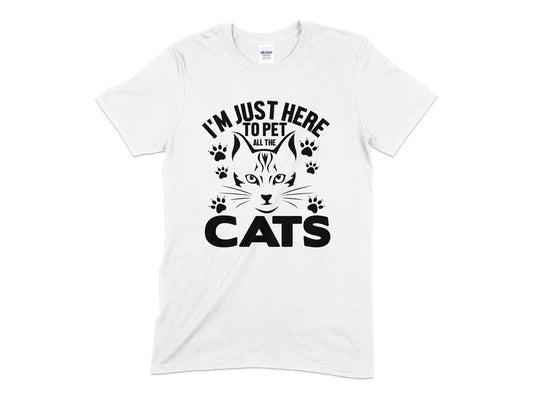 im just here to pet all the cats t-shirt - Premium t-shirt from MyDesigns - Just $21.95! Shop now at Lees Krazy Teez