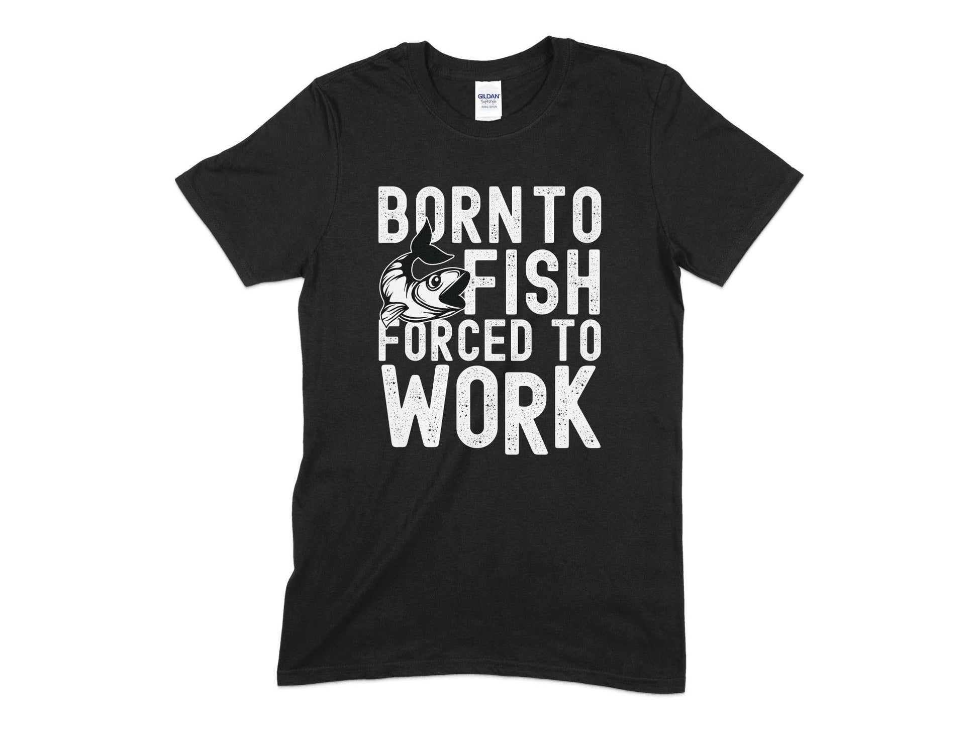 Born to fish forces to work t-shirt - Premium t-shirt from MyDesigns - Just $19.95! Shop now at Lees Krazy Teez
