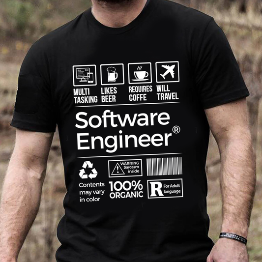 Software engineer contents may very in color t-shirt - Premium t-shirt from MyDesigns - Just $21.95! Shop now at Lees Krazy Teez