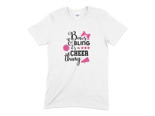 Bows and bling its a cheer thing t-shirt - Premium t-shirt from MyDesigns - Just $16.95! Shop now at Lees Krazy Teez