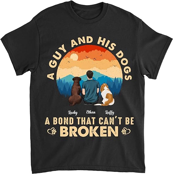 Gossby Personalized Dog a bond that can't be broken T-Shirt - Premium t-shirt from Lees Krazy Teez - Just $19.95! Shop now at Lees Krazy Teez