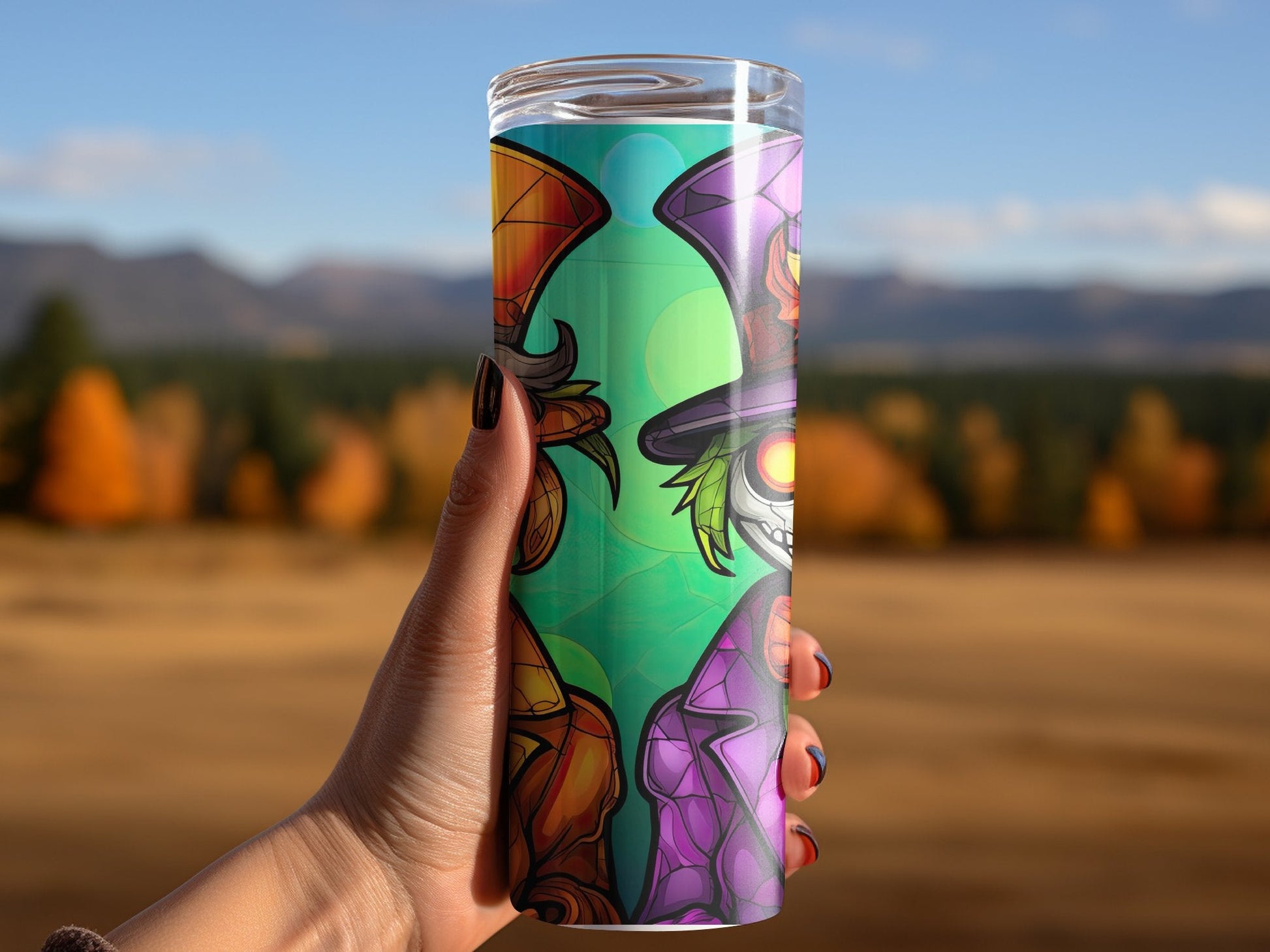 3d Magic monsters in hats 3d skinny tumbler wrap - Premium tumbler from MyDesigns - Just $29.95! Shop now at Lees Krazy Teez