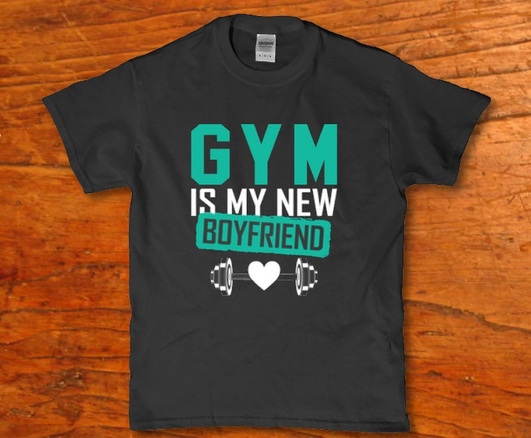 Gym is my new boyfriend workout Women's t-shirt - Premium t-shirt from MyDesigns - Just $16.95! Shop now at Lees Krazy Teez