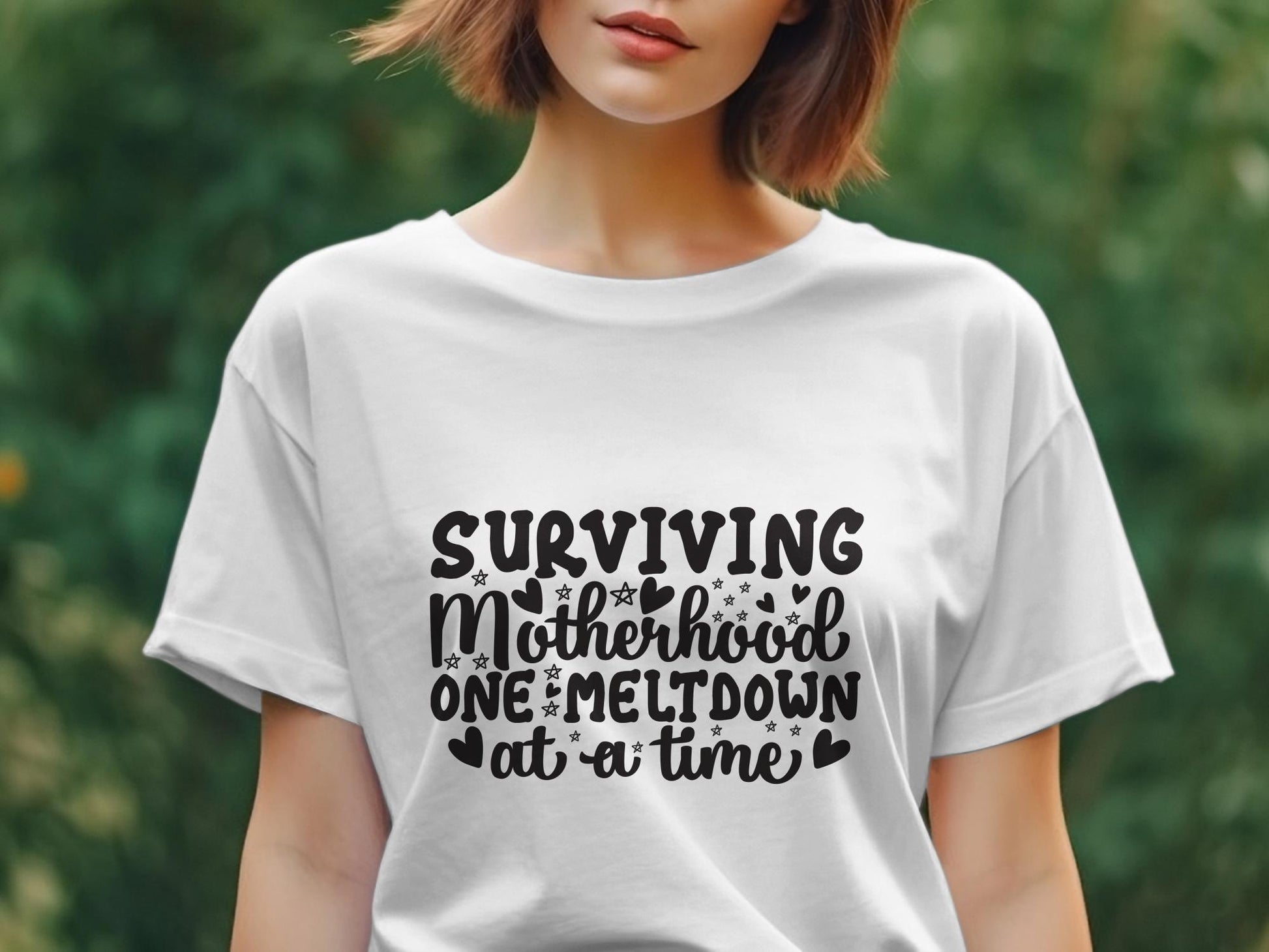 Surviving Motherhood one meltdown at a time Women's awesome tee - Premium t-shirt from MyDesigns - Just $19.95! Shop now at Lees Krazy Teez