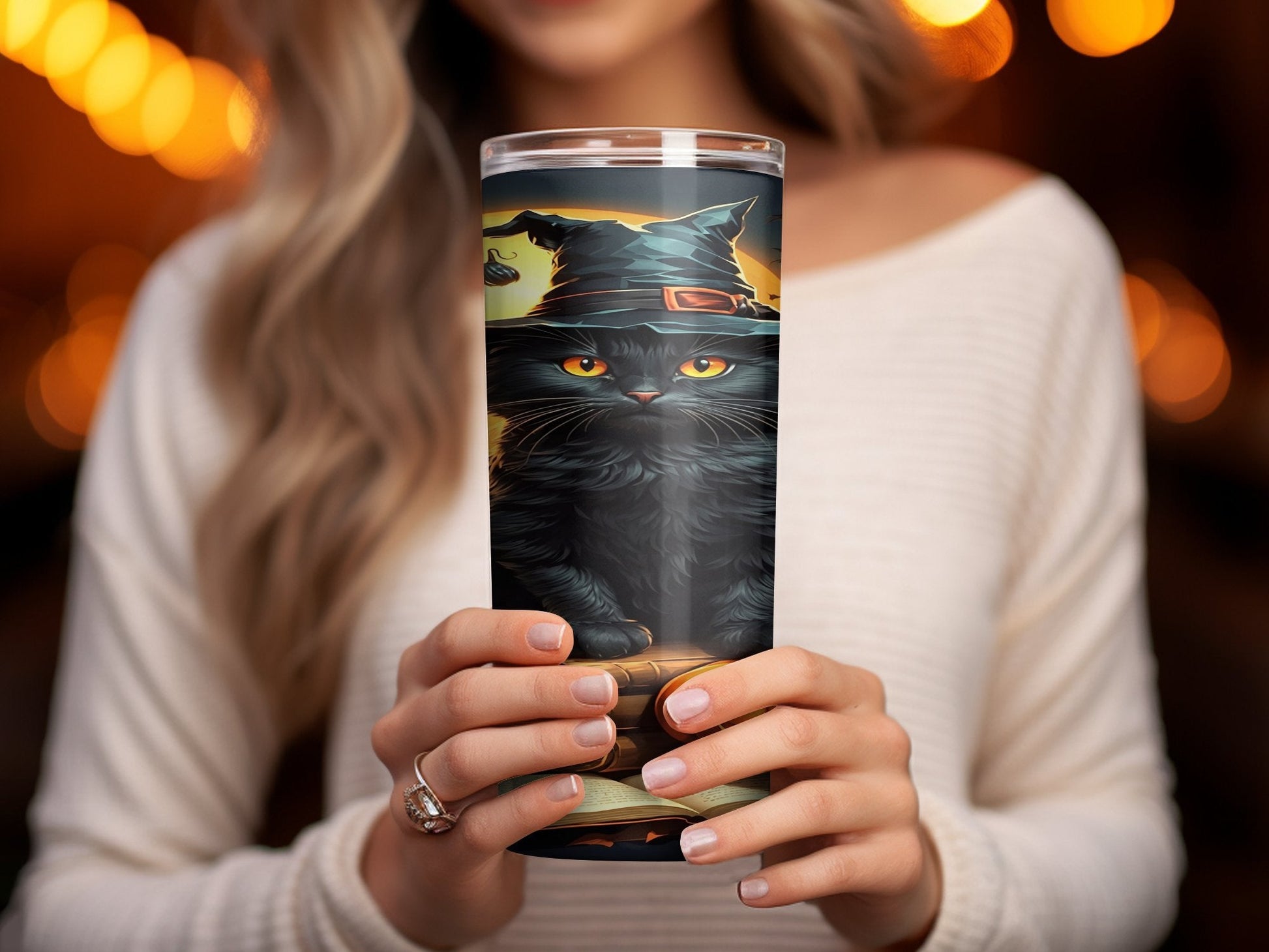 3d Black Cat very realistic 20oz skinny tumbler - Premium tumbler from MyDesigns - Just $29.95! Shop now at Lees Krazy Teez