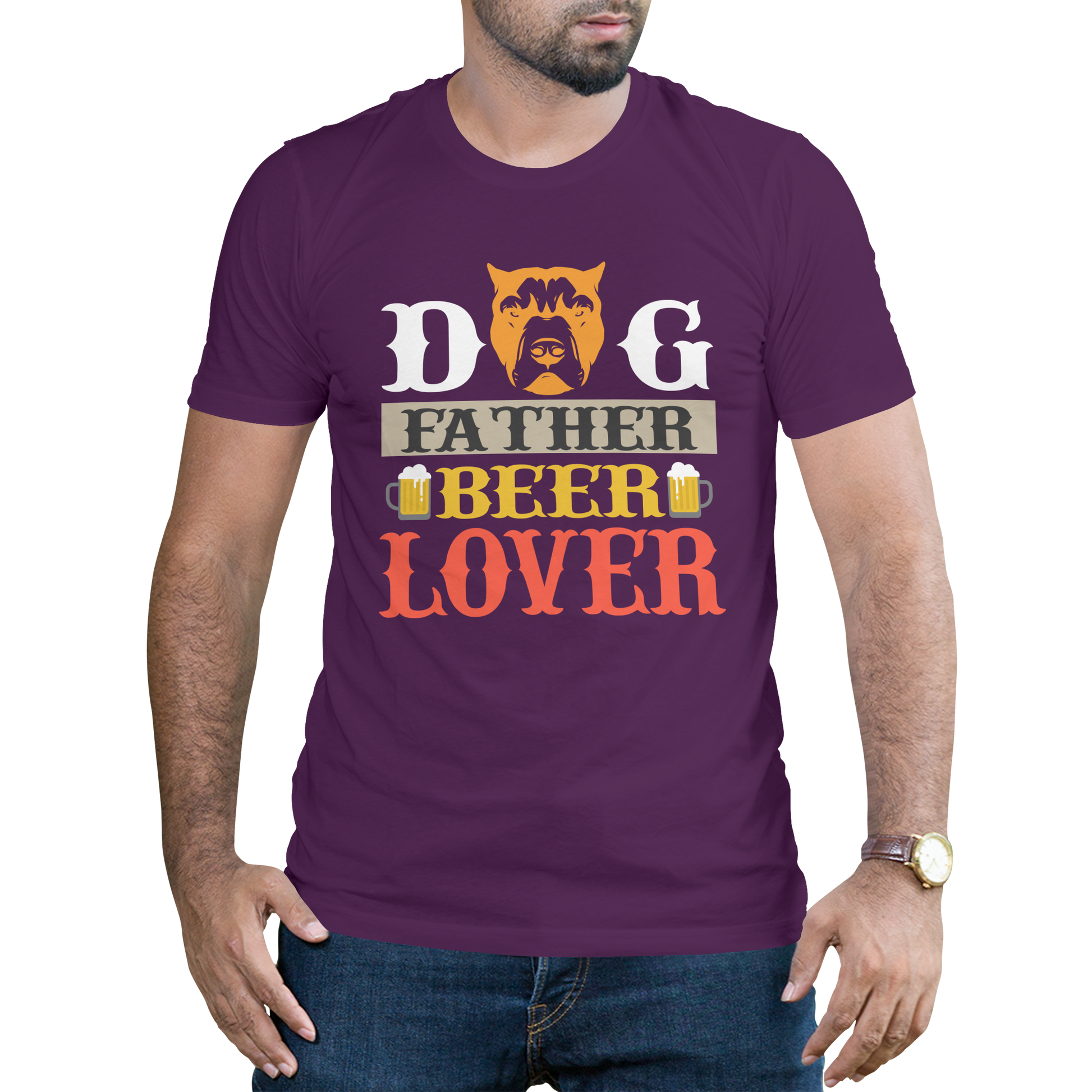 Dog father beer lover Men's drinking t-shirt - Premium t-shirt from Lees Krazy Teez - Just $24.95! Shop now at Lees Krazy Teez