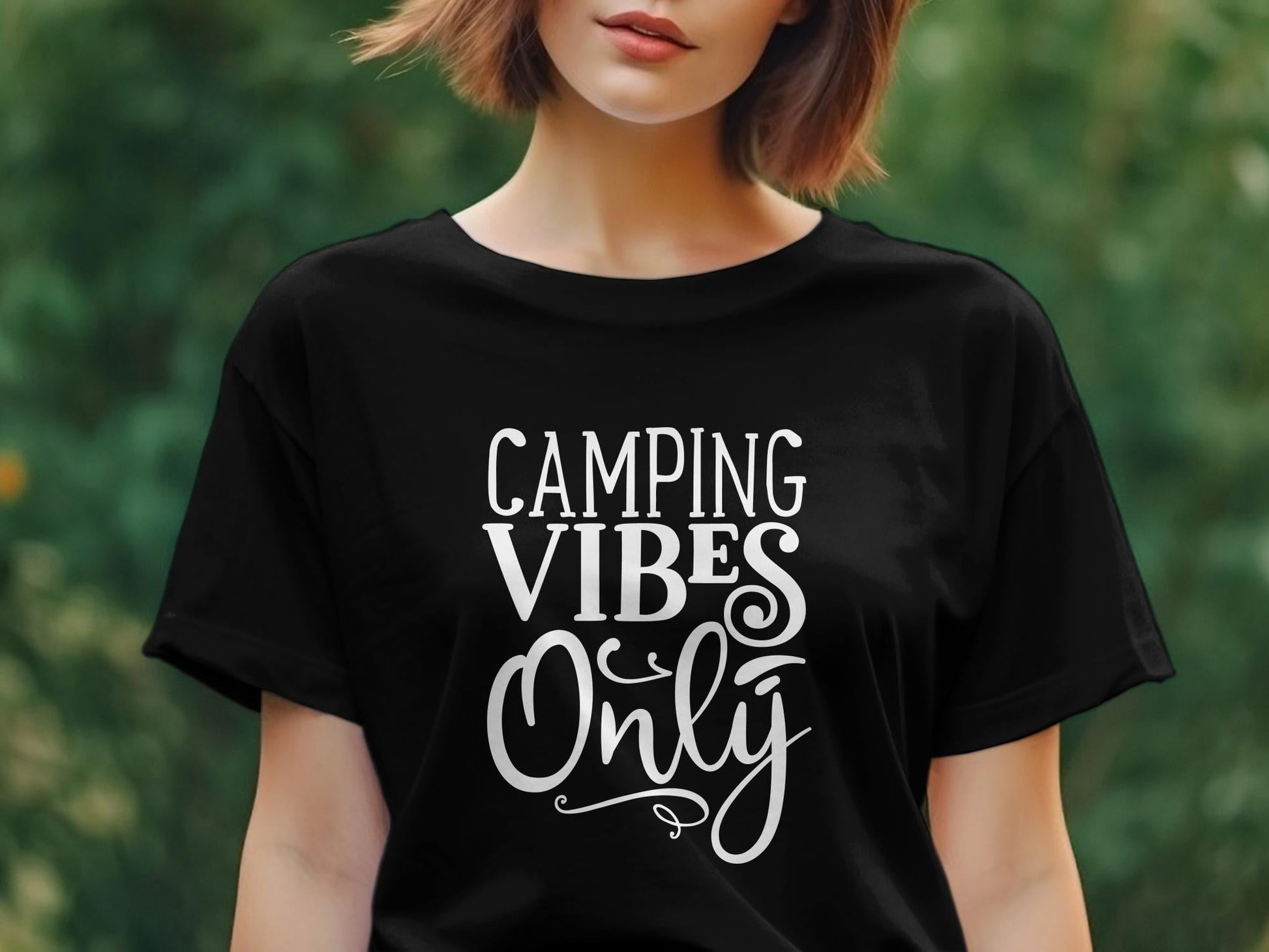 Camping vibes only Women's tee - Premium t-shirt from MyDesigns - Just $21.95! Shop now at Lees Krazy Teez