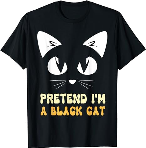 Pretend I'm A Black Cat Funny Thanksgiving Cat Face Whiskes T-Shirt - Premium t-shirt from MyDesigns - Just $19.95! Shop now at Lees Krazy Teez