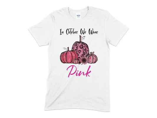In october we wear pink unisex t-shirt - Premium t-shirt from MyDesigns - Just $18.95! Shop now at Lees Krazy Teez