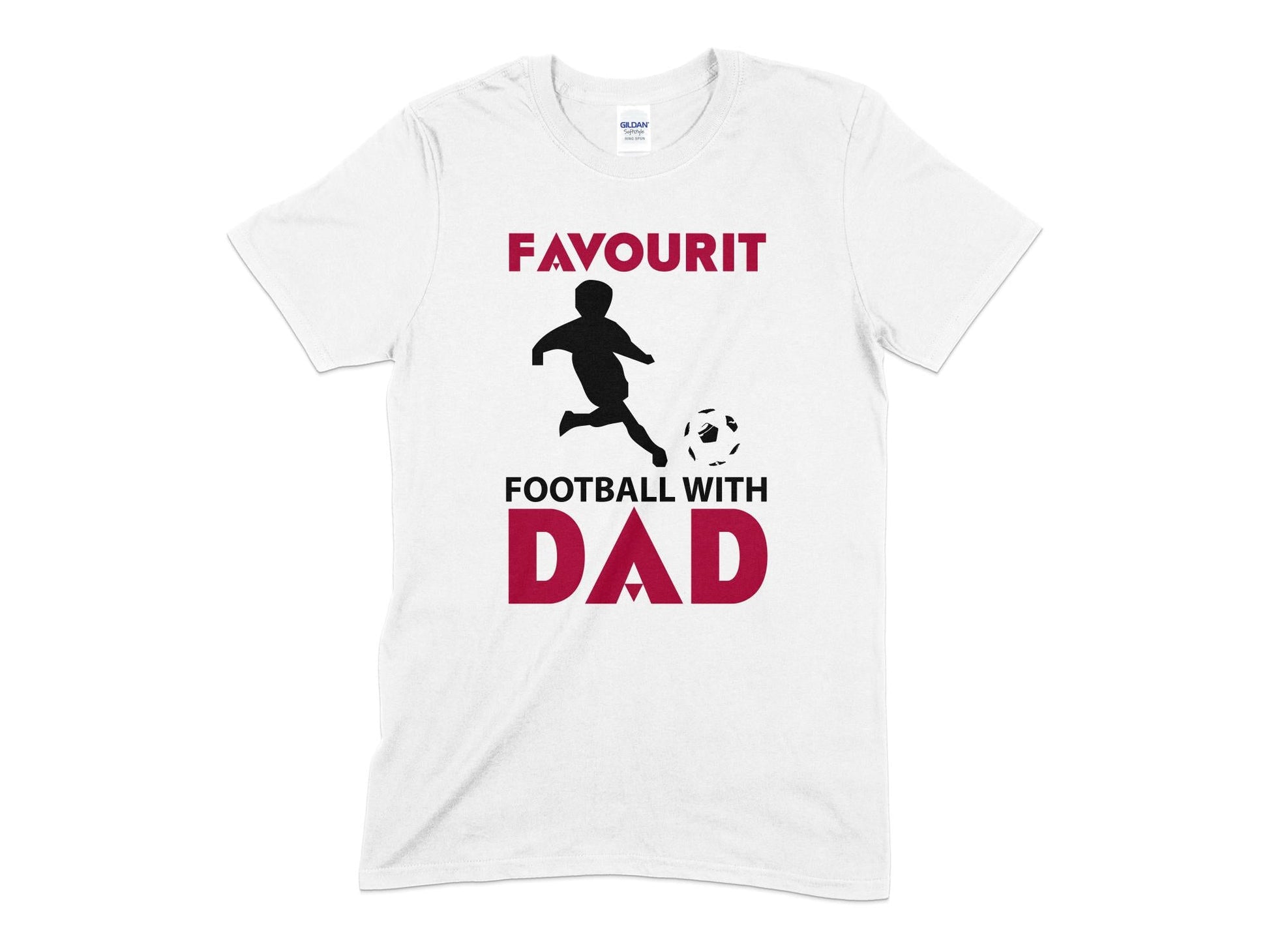 Favourit football with dad Unisex t-shirt - Premium t-shirt from MyDesigns - Just $19.95! Shop now at Lees Krazy Teez