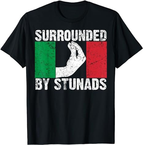 Funny Italian Gift For Men Cool Surrounded By Stunads T-Shirt - Premium t-shirt from Lees Krazy Teez - Just $19.95! Shop now at Lees Krazy Teez