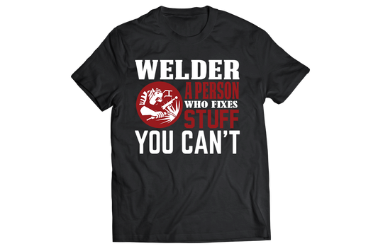 Welder a person who fixes stuff you can't Men's t-shirt - Premium t-shirt from MyDesigns - Just $21.95! Shop now at Lees Krazy Teez