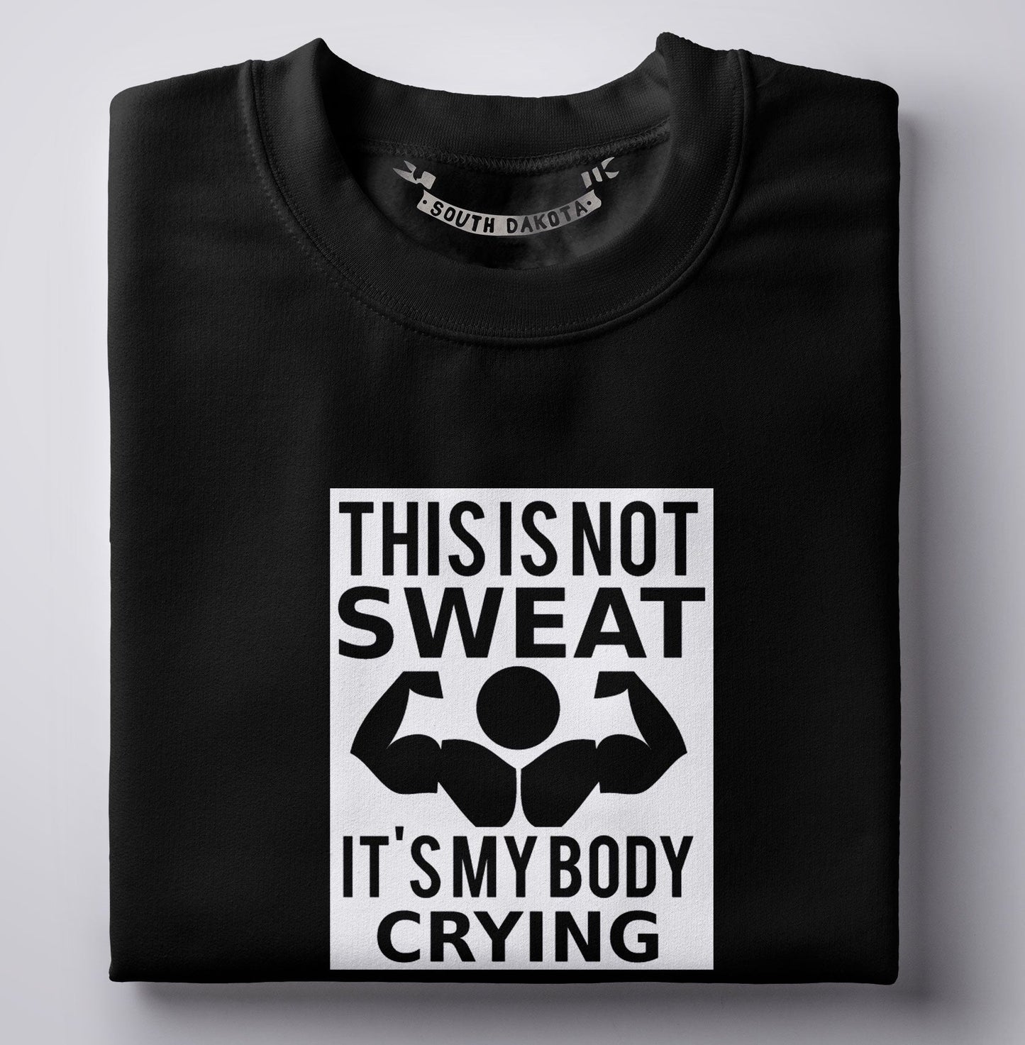 This is not sweat it's my body crying bodybuilding t-shirt - Premium t-shirt from MyDesigns - Just $19.95! Shop now at Lees Krazy Teez