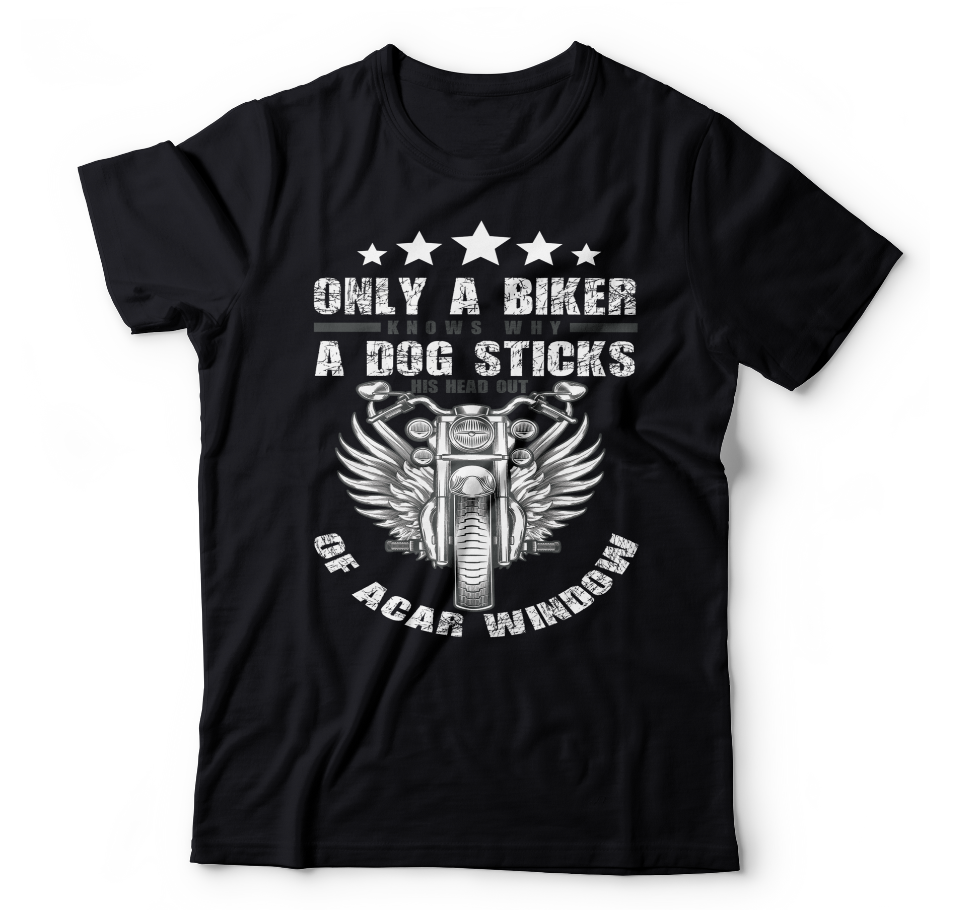 Only a biker a dog sticks Men's t-shirt - Premium t-shirt from MyDesigns - Just $21.95! Shop now at Lees Krazy Teez