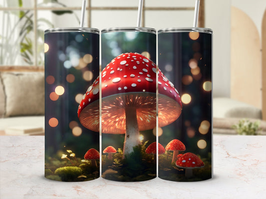 Psychedelic Mushroom Tumbler Wrap - 20oz skinny sublimation tumbler - Premium tumbler from MyDesigns - Just $29.95! Shop now at Lees Krazy Teez