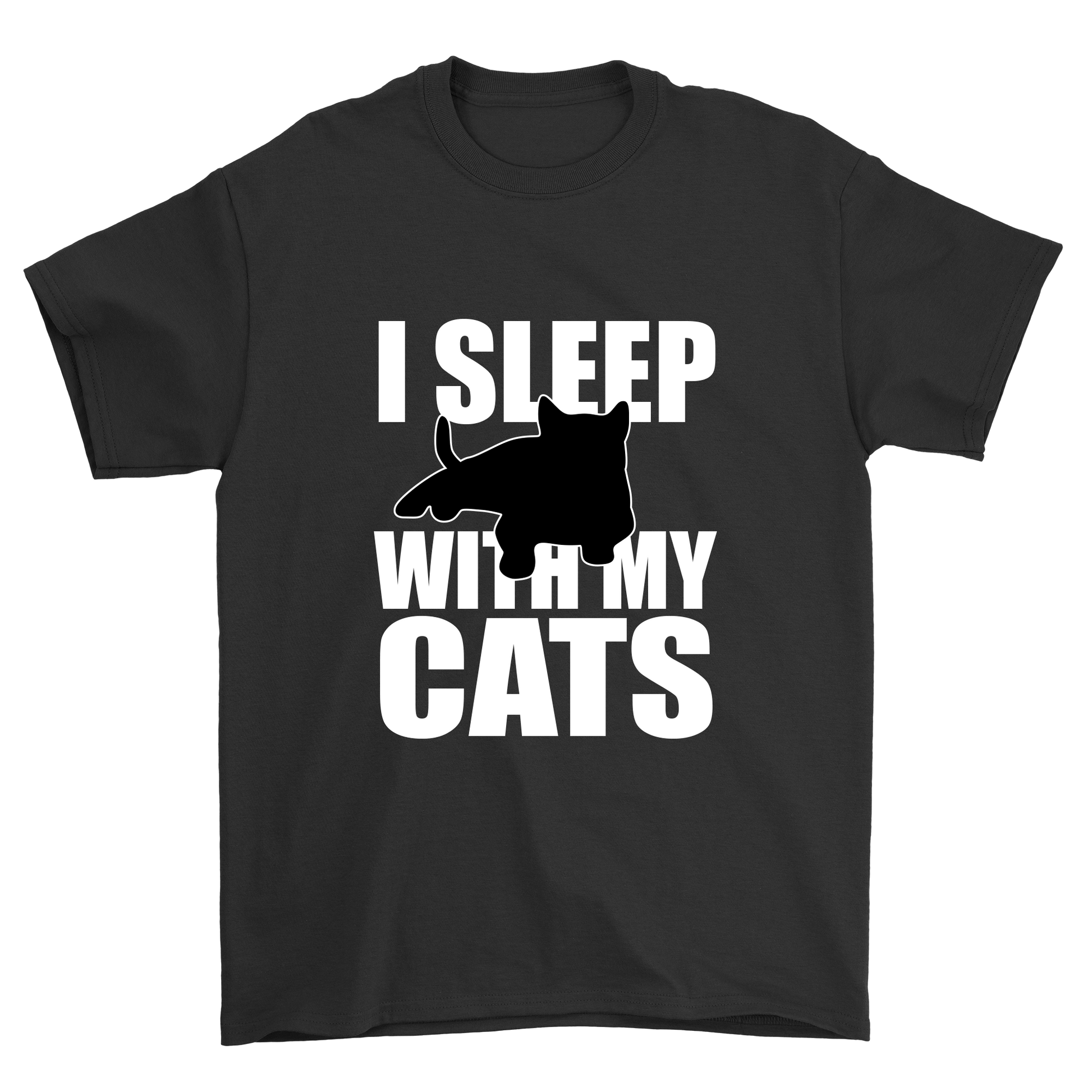 I sleep with my cats t-shirt - Premium t-shirt from MyDesigns - Just $19.95! Shop now at Lees Krazy Teez