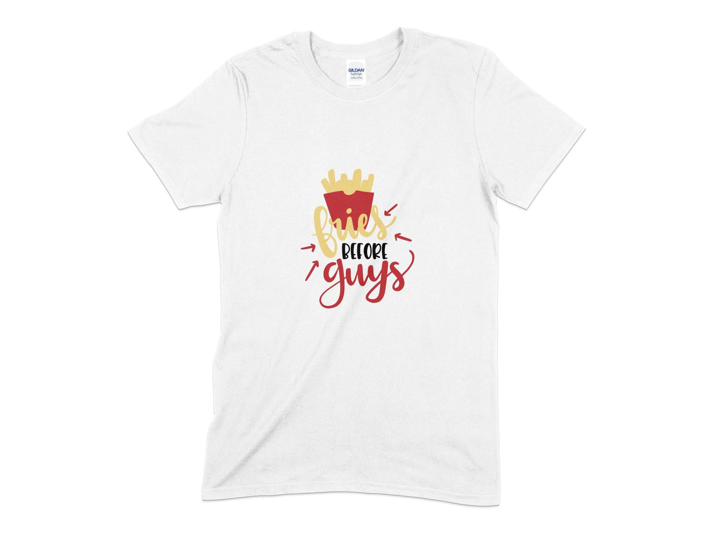 Fries before guys womens t-shirt - Premium t-shirt from MyDesigns - Just $19.95! Shop now at Lees Krazy Teez