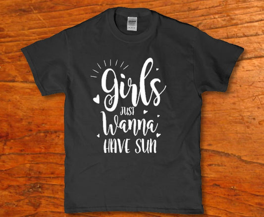 Girls just wanna have sun Women's t-shirt - Premium t-shirt from MyDesigns - Just $16.95! Shop now at Lees Krazy Teez