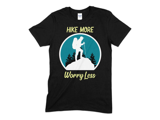 Hike more worry less hiking t-shirt - Premium t-shirt from MyDesigns - Just $19.95! Shop now at Lees Krazy Teez