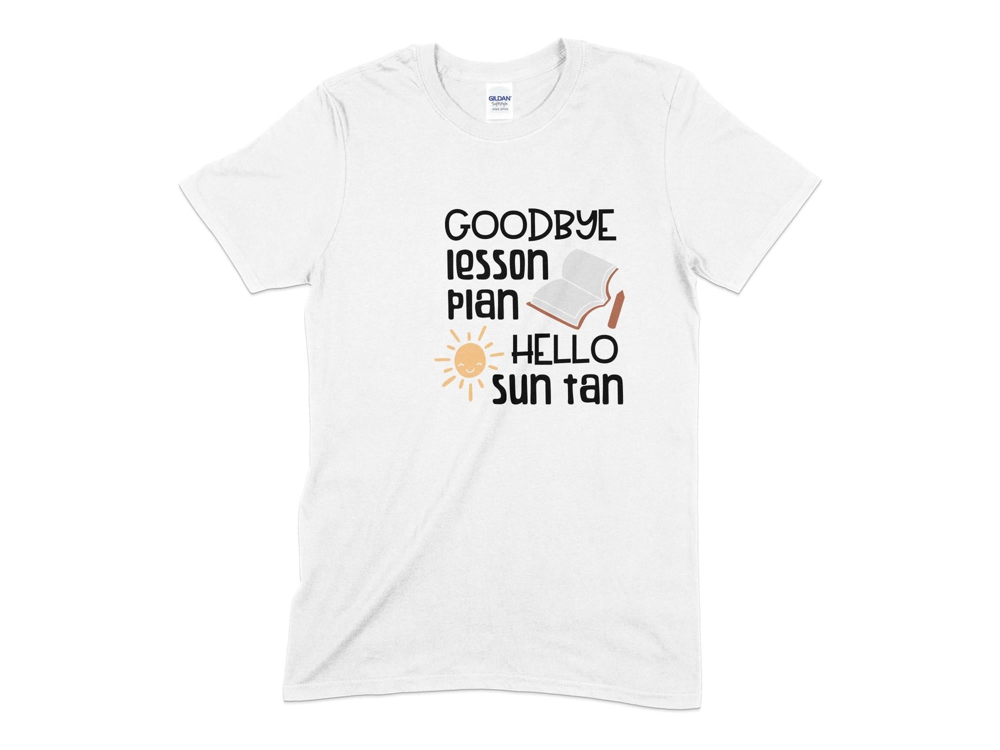 Goodbye lesson plan hello sun tan t-shirt - Premium t-shirt from MyDesigns - Just $19.95! Shop now at Lees Krazy Teez