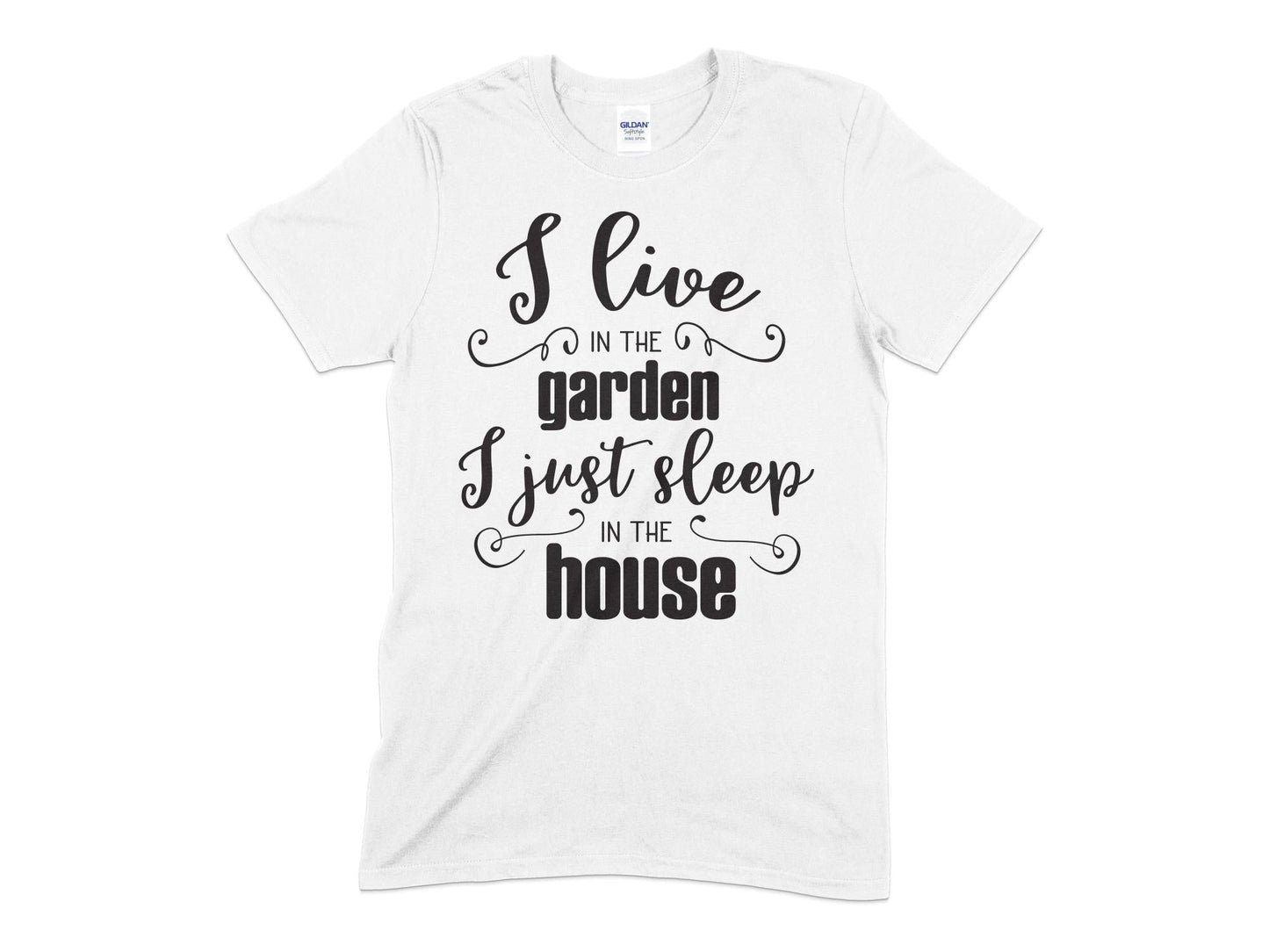 I live in the garden i just sleep in the house t-shirt - Premium t-shirt from MyDesigns - Just $19.95! Shop now at Lees Krazy Teez