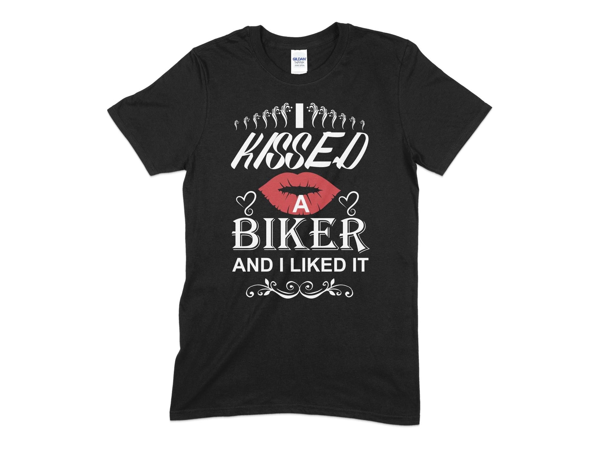 I kissed a biker and i like it t-shirt - Premium t-shirt from MyDesigns - Just $19.95! Shop now at Lees Krazy Teez