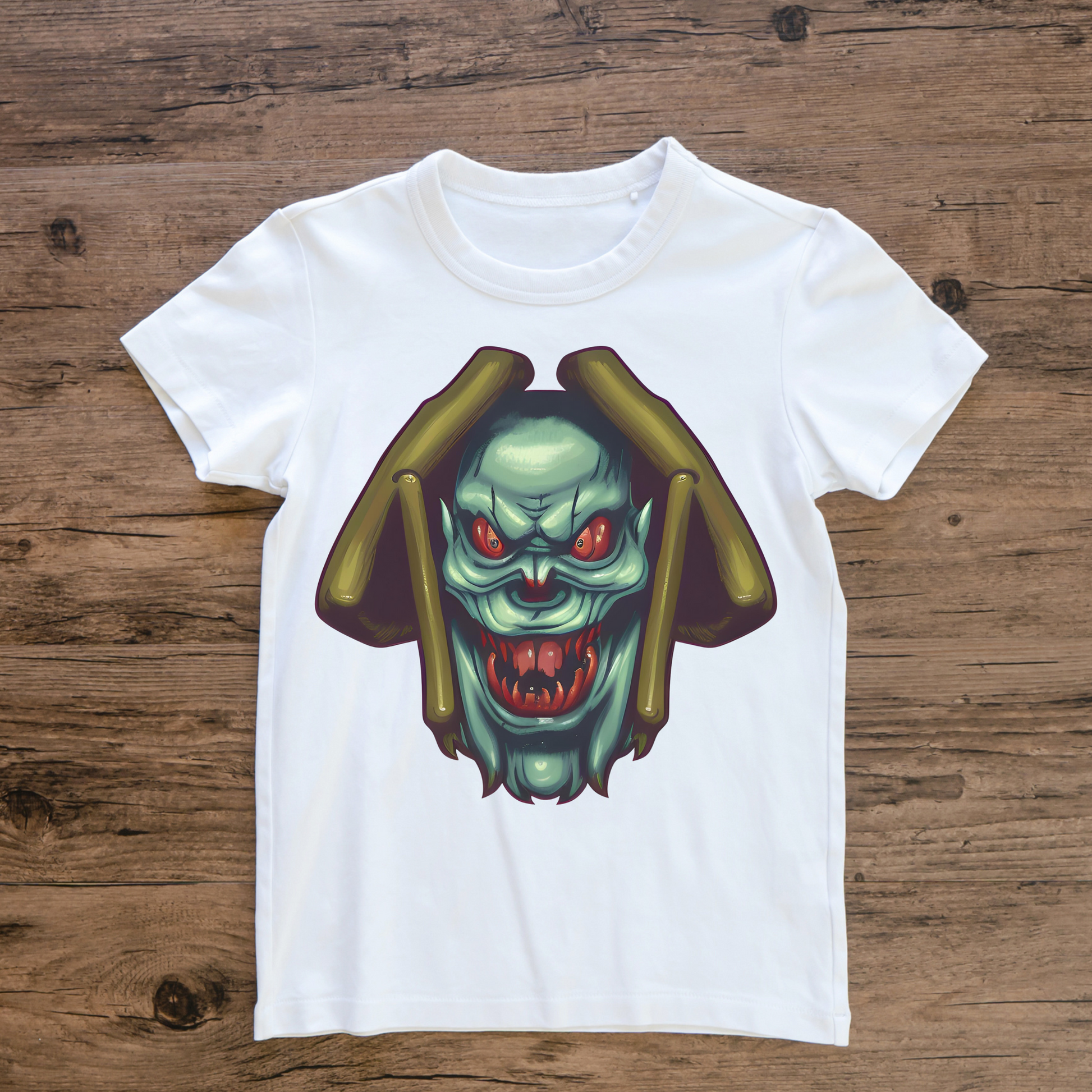 Creepy green monster gift idea for Halloween season 2023 - Men's tee - Premium t-shirt from Lees Krazy Teez - Just $19.95! Shop now at Lees Krazy Teez