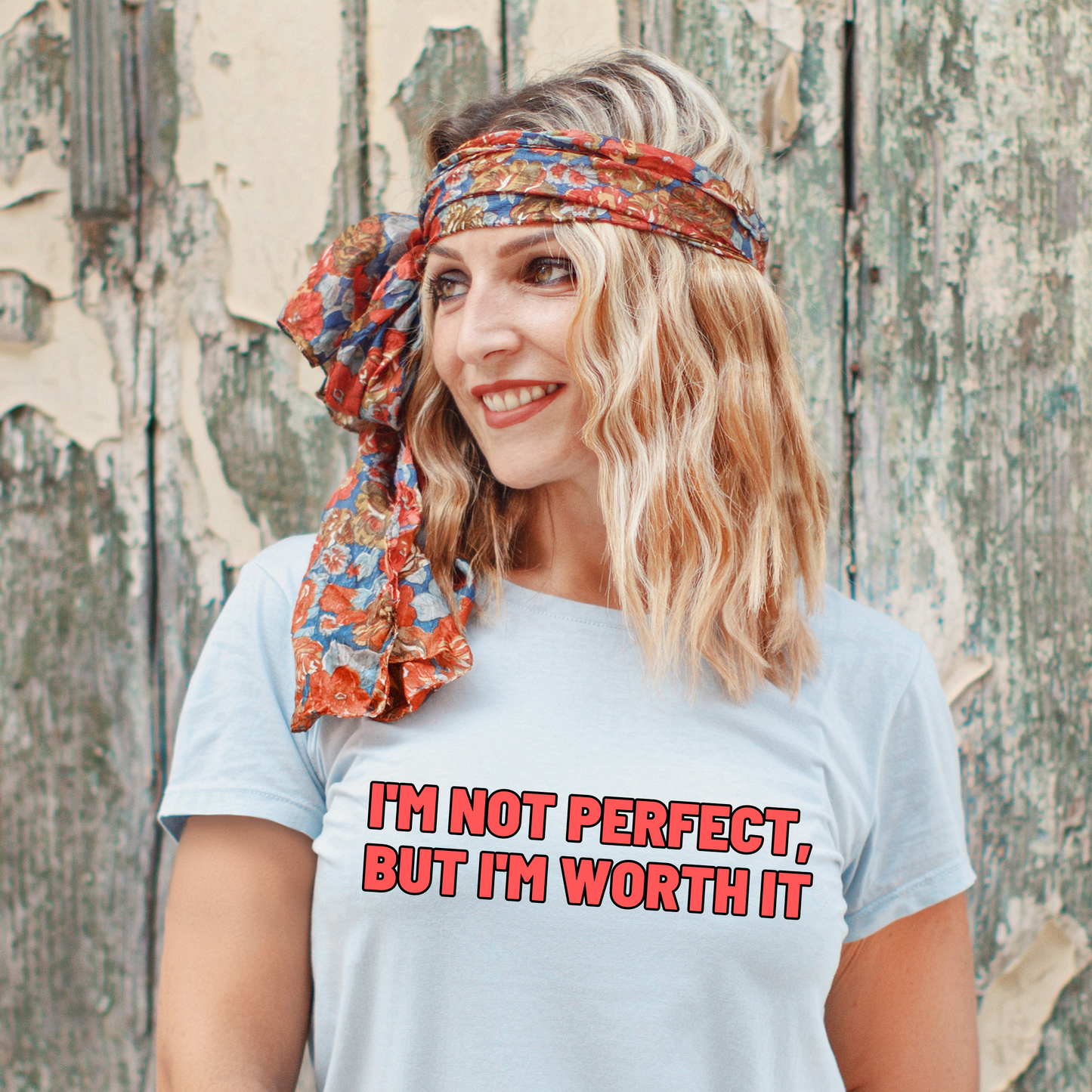I'm not perfect, but I'm worth it Women's t-shirt - Premium t-shirt from Lees Krazy Teez - Just $19.95! Shop now at Lees Krazy Teez
