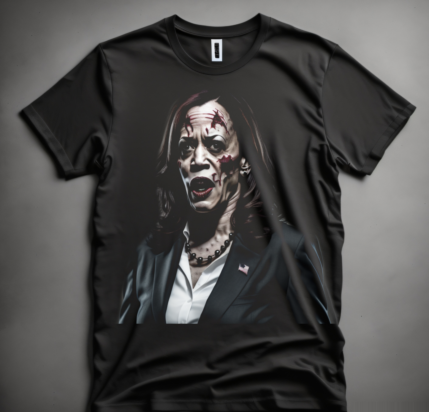 kamala harris zombie shadow art t-shirt - Premium t-shirt from Lees Krazy Teez - Just $24.95! Shop now at Lees Krazy Teez
