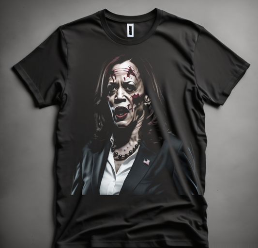 kamala harris zombie shadow art t-shirt - Premium t-shirt from Lees Krazy Teez - Just $24.95! Shop now at Lees Krazy Teez