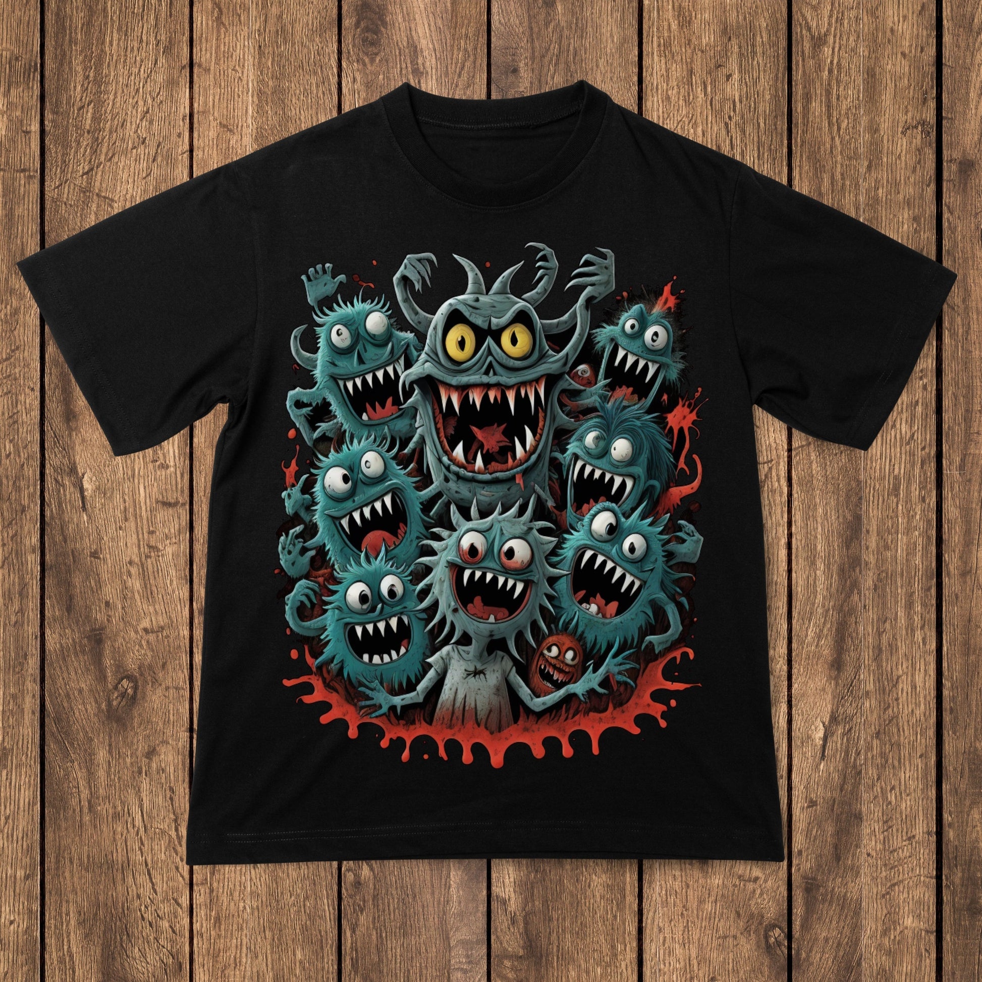 monsters creepy haunted Halloween 2023 t-shirt - Premium t-shirt from Lees Krazy Teez - Just $24.95! Shop now at Lees Krazy Teez